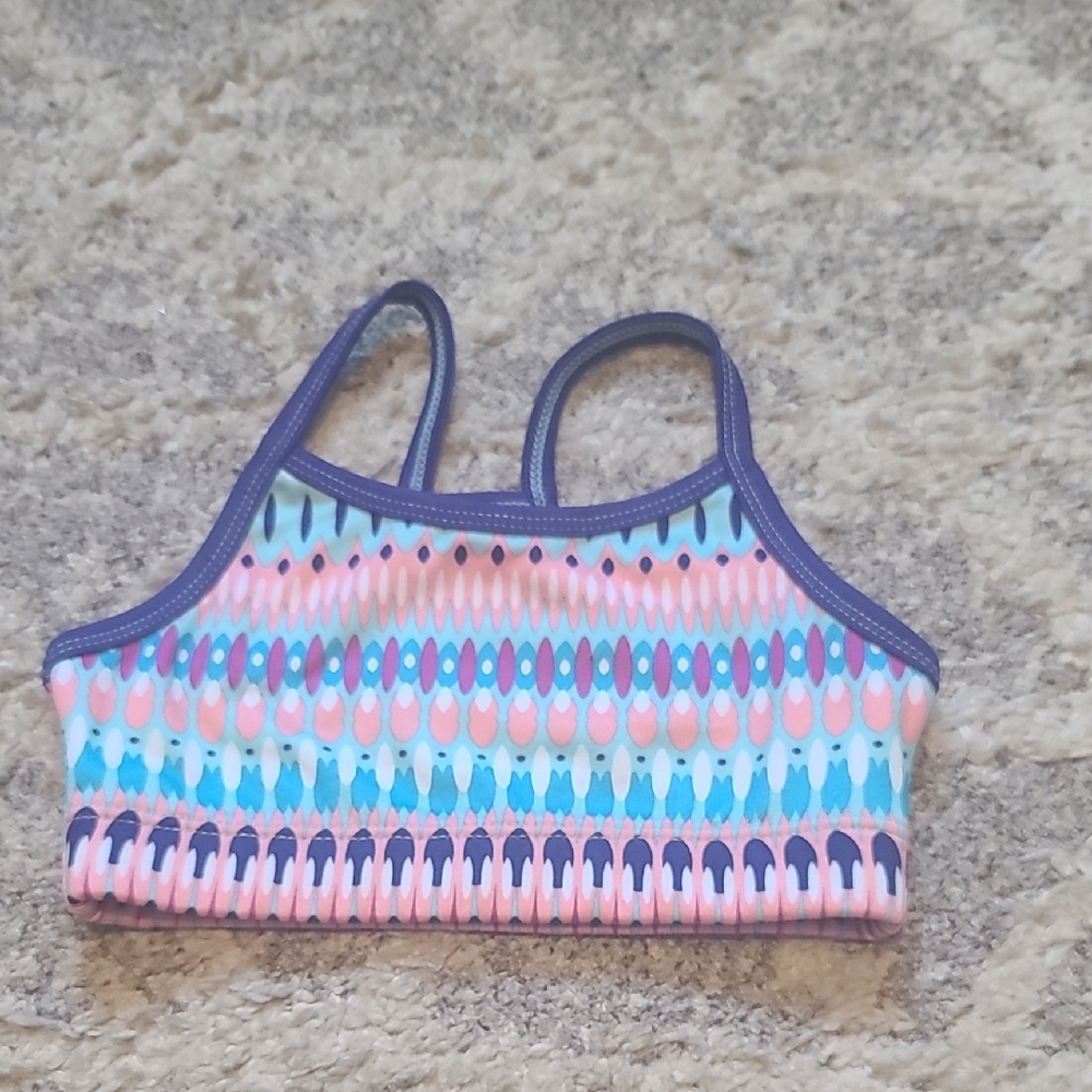 10 for $25 - gymgo Girls XS (3-4) Purple, Green & Pink Sports Top